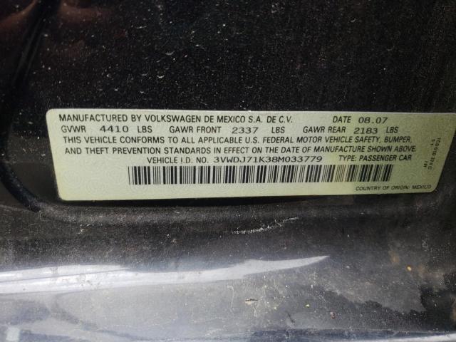 Photo 10 from auction – 2008 VOLKSWAGEN JETTA with VIN 3VWDJ71K38M033779