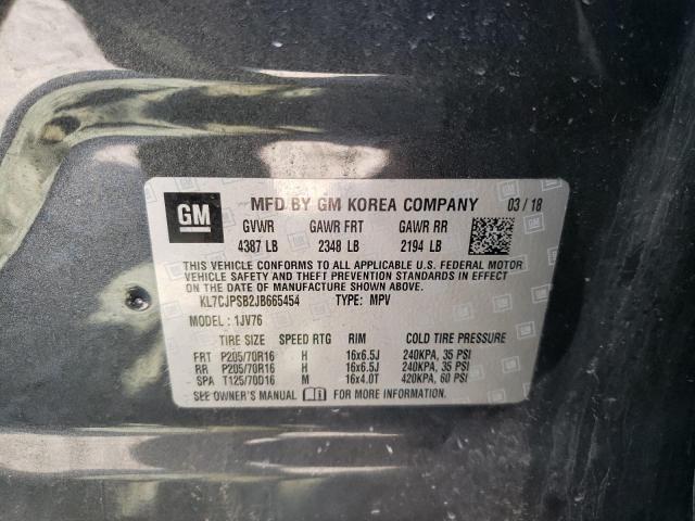 Photo 10 from auction – 2018 CHEVROLET TRAX 1LT with VIN KL7CJPSB2JB665454