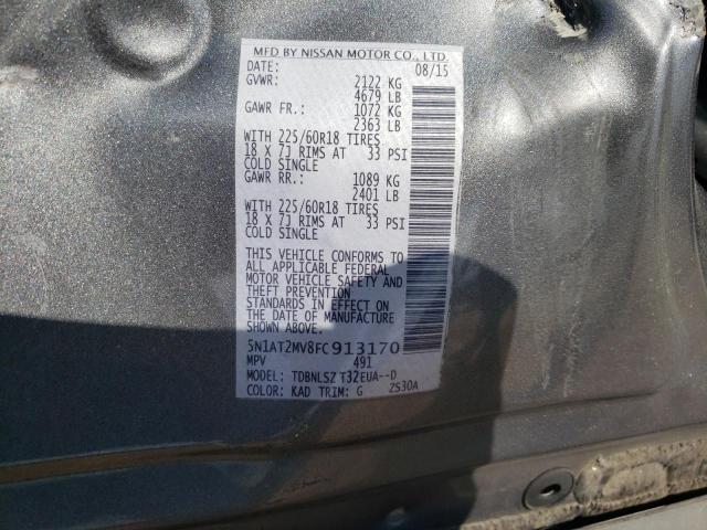 Photo 10 from auction – 2015 NISSAN ROGUE S with VIN 5N1AT2MV8FC913170