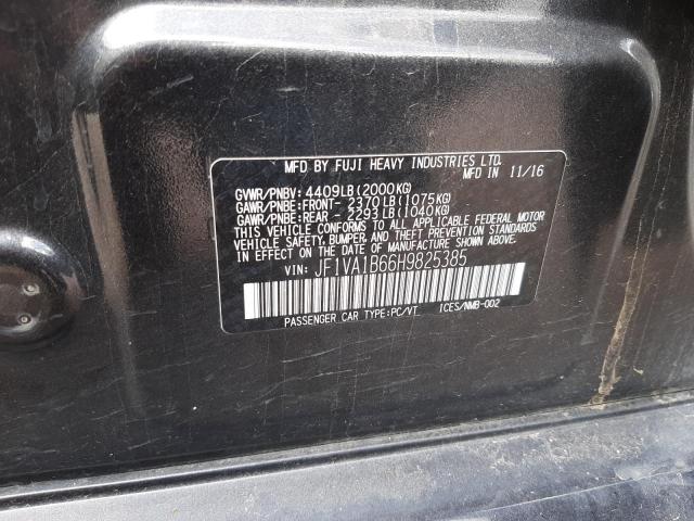 Photo 10 from auction – 2017 SUBARU WRX with VIN JF1VA1B66H9825385