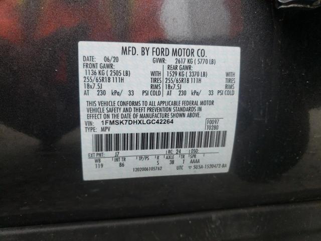 Photo 10 from auction – 2020 FORD EXPLORER X with VIN 1FMSK7DHXLGC42264