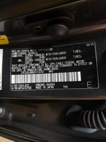 Photo 10 from auction – 2016 TOYOTA 4RUNNER SR with VIN JTEZU5JR8G5114732