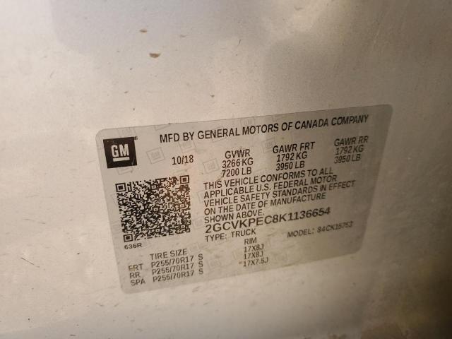 Photo 10 from auction – 2019 CHEVROLET SILVERADO with VIN 2GCVKPEC8K1136654