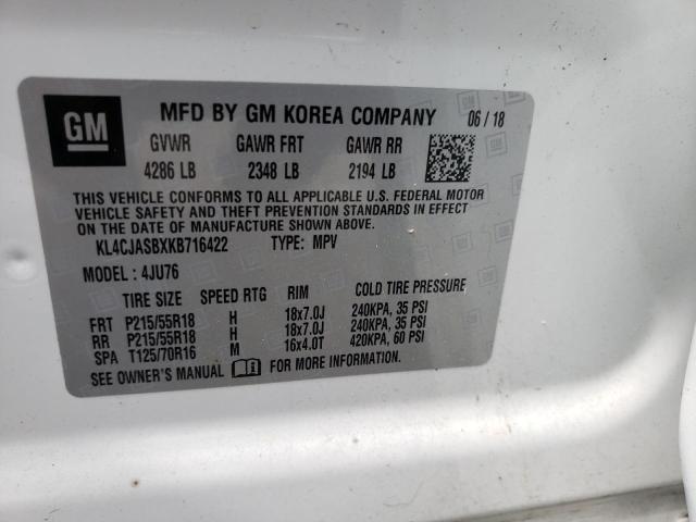 Photo 10 from auction – 2019 BUICK ENCORE PRE with VIN KL4CJASBXKB716422