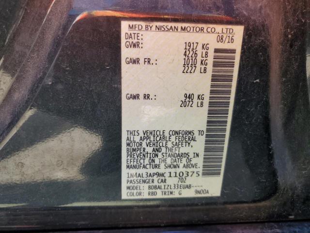 Photo 10 from auction – 2017 NISSAN ALTIMA 2.5 with VIN 1N4AL3AP9HC110375