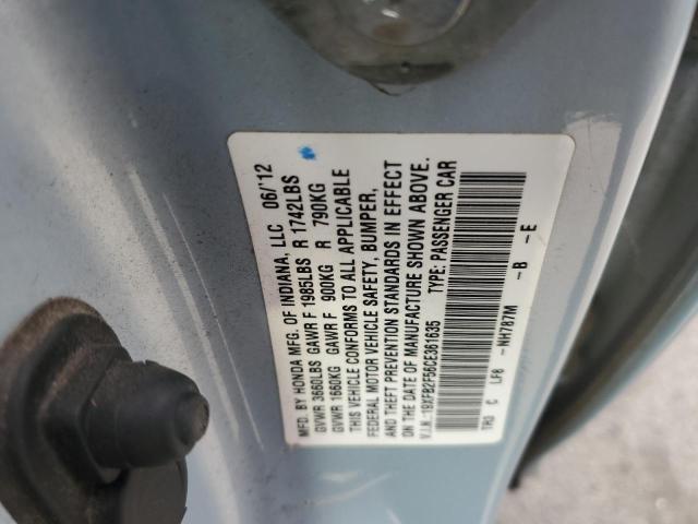 Photo 10 from auction – 2012 HONDA CIVIC LX with VIN 19XFB2F56CE361635