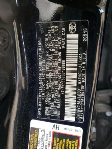 Photo 10 from auction – 2016 TOYOTA AVALON XLE with VIN 4T1BK1EB8GU199686