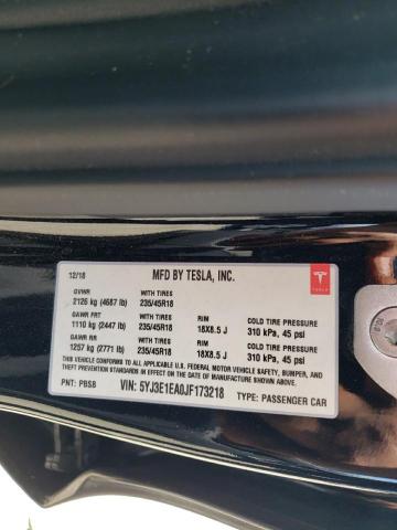 Photo 10 from auction – 2018 TESLA MODEL 3 with VIN 5YJ3E1EA0JF173218