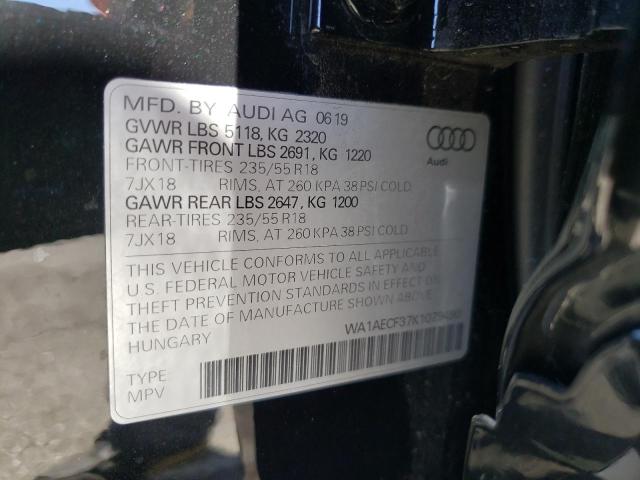 Photo 10 from auction – 2019 AUDI Q3 PREMIUM with VIN WA1AECF37K1079490