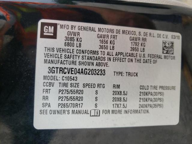 Photo 10 from auction – 2010 GMC SIERRA C15 with VIN 3GTRCVE04AG203233