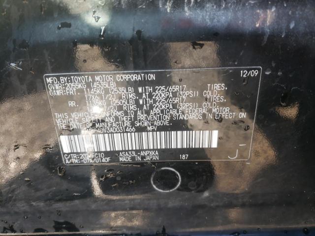 Photo 10 from auction – 2010 TOYOTA RAV4 with VIN JTMBF4DV3AD031466