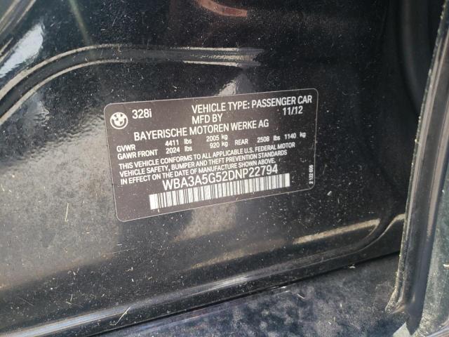 Photo 10 from auction – 2013 BMW 328 I with VIN WBA3A5G52DNP22794