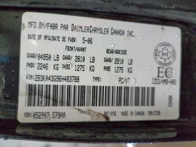 Photo 10 from auction – 2006 DODGE CHARGER SE with VIN 2B3KA43G96H483788