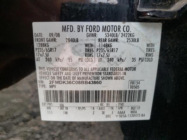 Photo 10 from auction – 2008 FORD EDGE SE with VIN 2FMDK36C08BB43860