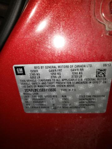 Photo 10 from auction – 2014 CHEVROLET EQUINOX LT with VIN 2GNFLBE35E6113836