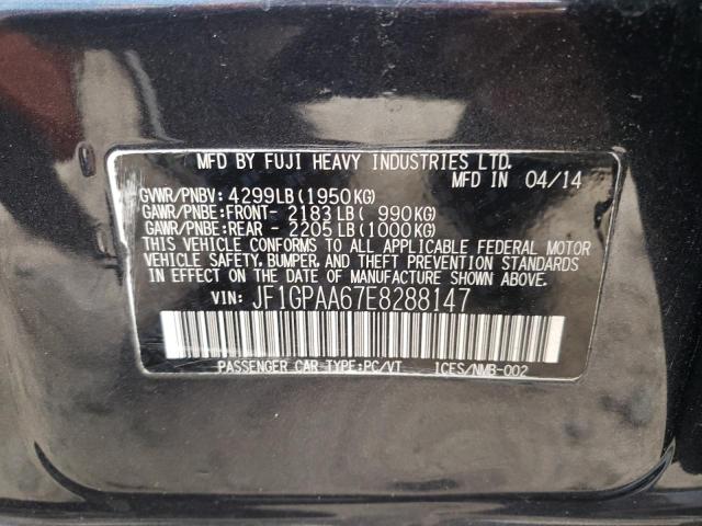 Photo 10 from auction – 2014 SUBARU IMPREZA with VIN JF1GPAA67E8288147