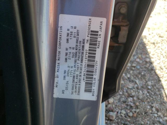 Photo 10 from auction – 2004 MAZDA 3 HATCHBAC with VIN JM1BK343X41187997