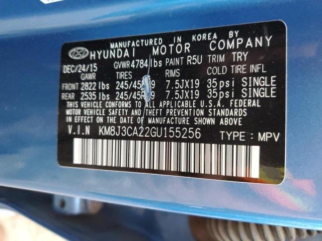 Photo 10 from auction – 2016 HYUNDAI TUCSON LIM with VIN KM8J3CA22GU155256