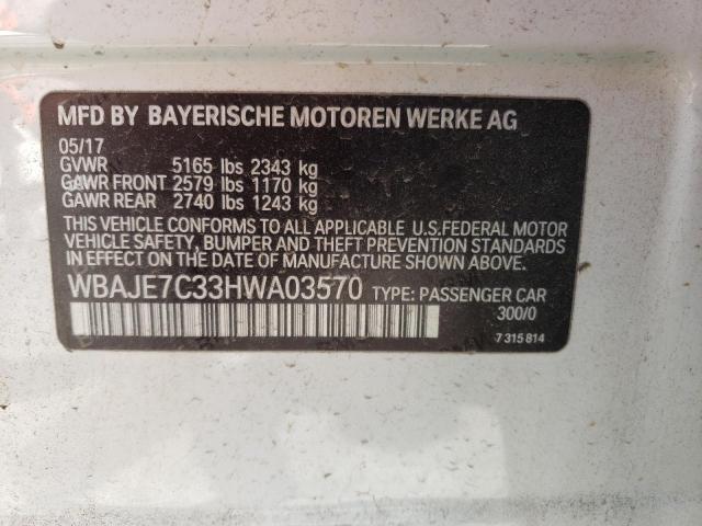 Photo 10 from auction – 2017 BMW 540 XI with VIN WBAJE7C33HWA03570