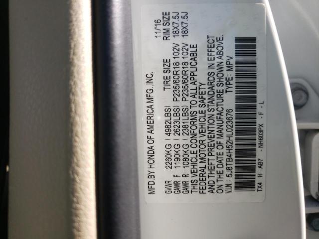 Photo 10 from auction – 2017 ACURA RDX TECHNO with VIN 5J8TB4H52HL023676
