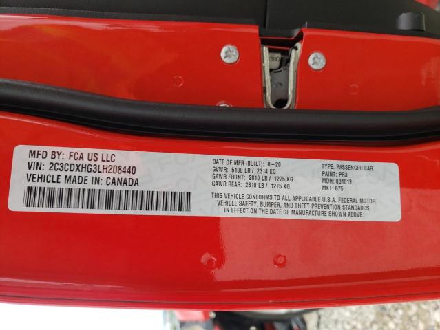 Photo 10 from auction – 2020 DODGE CHARGER GT with VIN 2C3CDXHG3LH208440