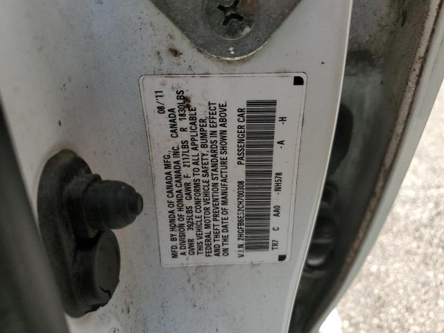 Photo 10 from auction – 2012 HONDA CIVIC SI with VIN 2HGFB6E52CH700308