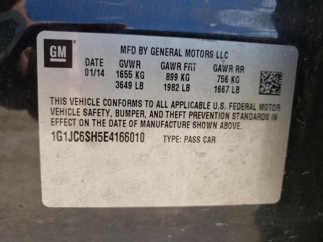 Photo 10 from auction – 2014 CHEVROLET SONIC LT with VIN 1G1JC6SH5E4166010