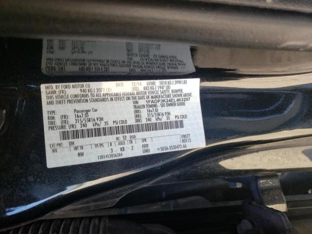 Photo 10 from auction – 2014 FORD FOCUS SE with VIN 1FADP3K24EL463297