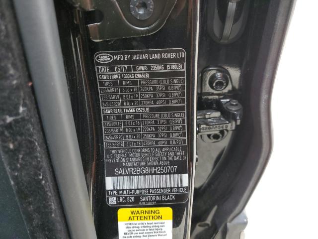 Photo 10 from auction – 2017 LAND ROVER RANGE ROVE with VIN SALVR2BG8HH250707