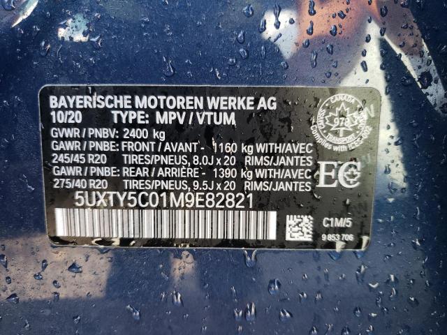 Photo 10 from auction – 2021 BMW X3 XDRIVE3 with VIN 5UXTY5C01M9E82821