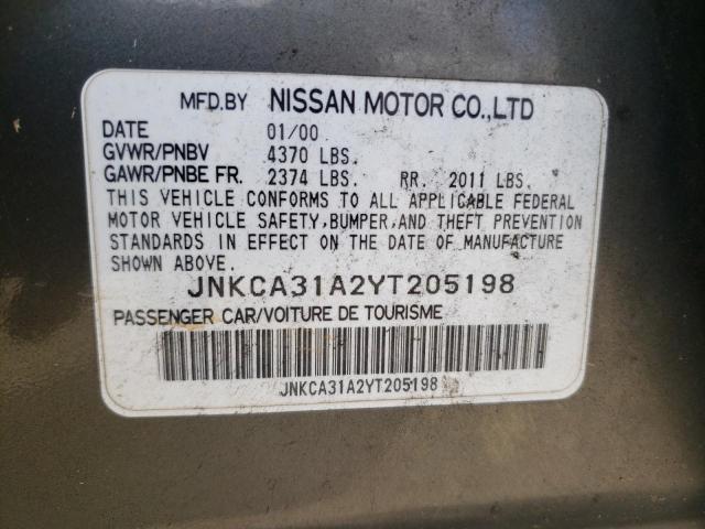 Photo 10 from auction – 2000 INFINITI I30 with VIN JNKCA31A2YT205198