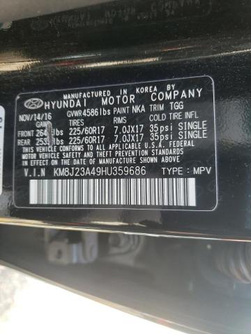 Photo 10 from auction – 2017 HYUNDAI TUCSON SE with VIN KM8J23A49HU359686