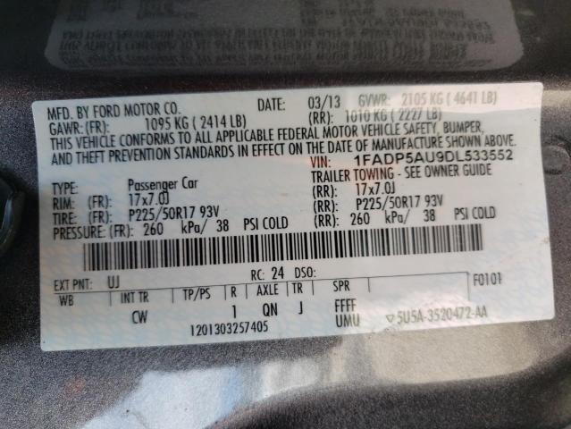 Photo 10 from auction – 2013 FORD C-MAX SE with VIN 1FADP5AU9DL533552