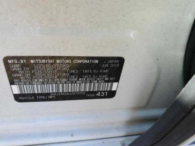 Photo 10 from auction – 2018 MITSUBISHI OUTLANDER with VIN JA4J24A58JZ070059