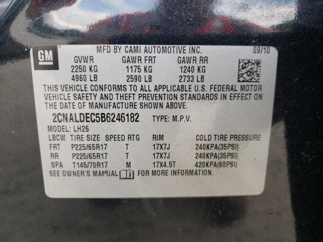 Photo 10 from auction – 2011 CHEVROLET EQUINOX LT with VIN 2CNALDEC5B6246182