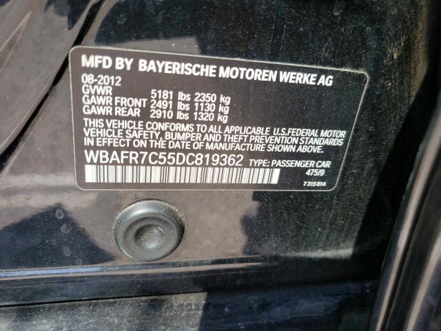 Photo 10 from auction – 2013 BMW 535 I with VIN WBAFR7C55DC819362