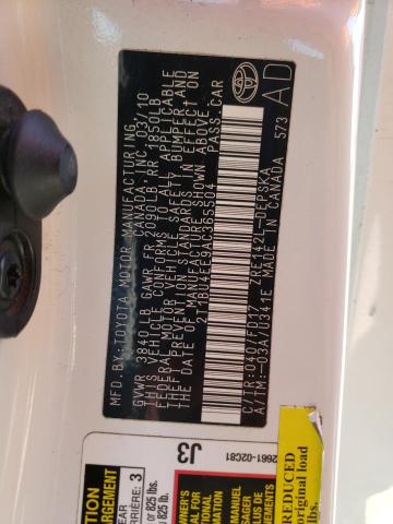 Photo 10 from auction – 2010 TOYOTA COROLLA BA with VIN 2T1BU4EE9AC365504