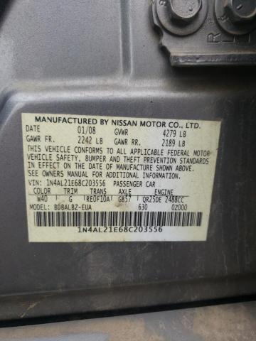 Photo 10 from auction – 2008 NISSAN ALTIMA 2.5 with VIN 1N4AL21E68C203556