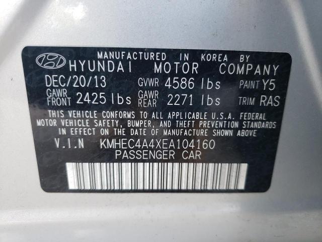 Photo 10 from auction – 2014 HYUNDAI SONATA HYB with VIN KMHEC4A4XEA104160