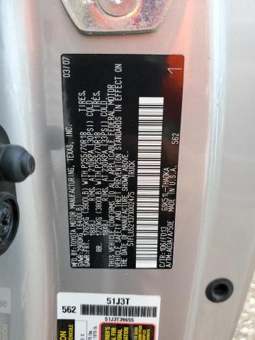 Photo 10 from auction – 2007 TOYOTA TUNDRA with VIN 5TFLU52137X002475