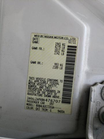 Photo 10 from auction – 2011 NISSAN ALTIMA BAS with VIN 1N4AL2APXBN476707