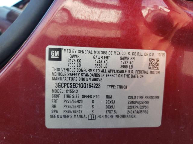 Photo 10 from auction – 2016 CHEVROLET SILVERADO with VIN 3GCPCSEC1GG164223