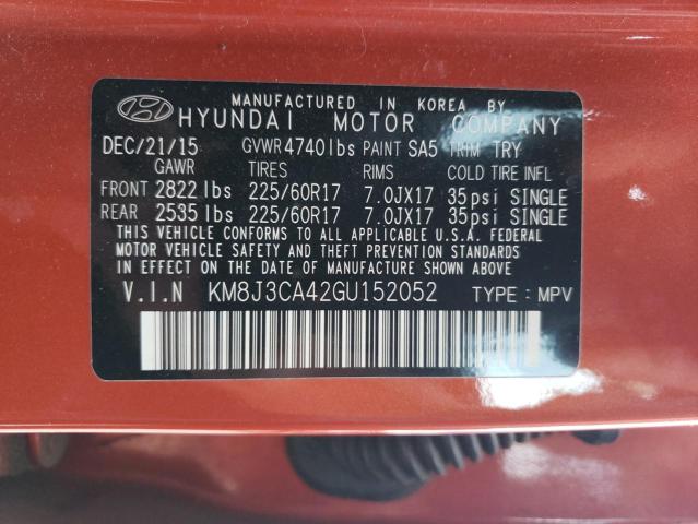 Photo 10 from auction – 2016 HYUNDAI TUCSON LIM with VIN KM8J3CA42GU152052