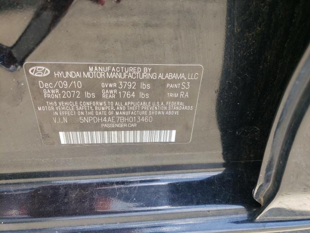 Photo 10 from auction – 2011 HYUNDAI ELANTRA GL with VIN 5NPDH4AE7BH013460