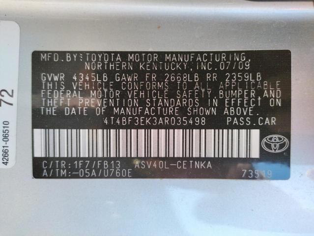 Photo 10 from auction – 2010 TOYOTA CAMRY BASE with VIN 4T4BF3EK3AR035498