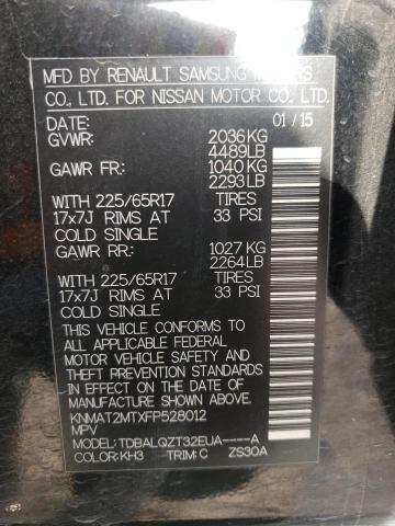 Photo 10 from auction – 2015 NISSAN ROGUE S with VIN KNMAT2MTXFP528012