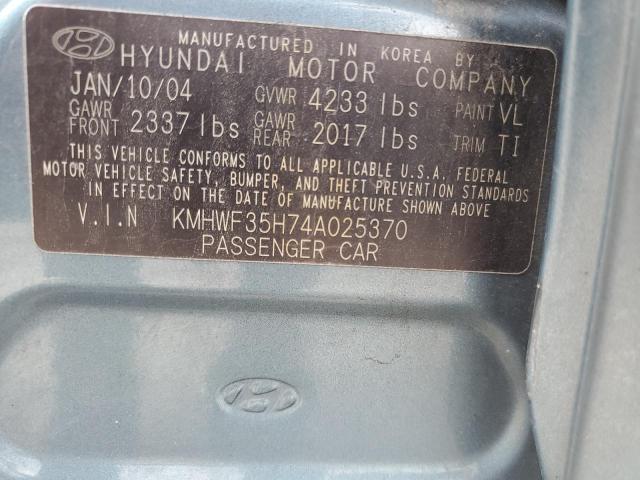 Photo 10 from auction – 2004 HYUNDAI SONATA GLS with VIN KMHWF35H74A025370