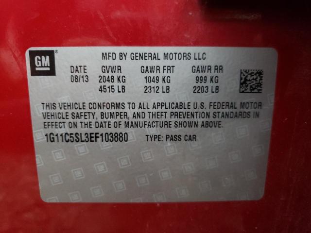 Photo 10 from auction – 2014 CHEVROLET MALIBU 1LT with VIN 1G11C5SL3EF103880