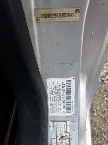 Photo 10 from auction – 2002 HONDA CIVIC EX with VIN 1HGEM22982L007847