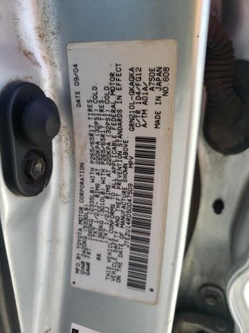 Photo 10 from auction – 2005 TOYOTA 4RUNNER SR with VIN JTEZU14R050047509
